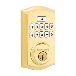 Kwikset SmartCode Polished Brass Metal Electronic Deadbolt