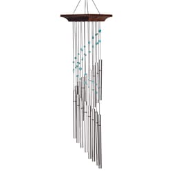 Woodstock Chimes Mystic Spiral Brown/Silver Aluminum/Wood 22 in. Wind Chime