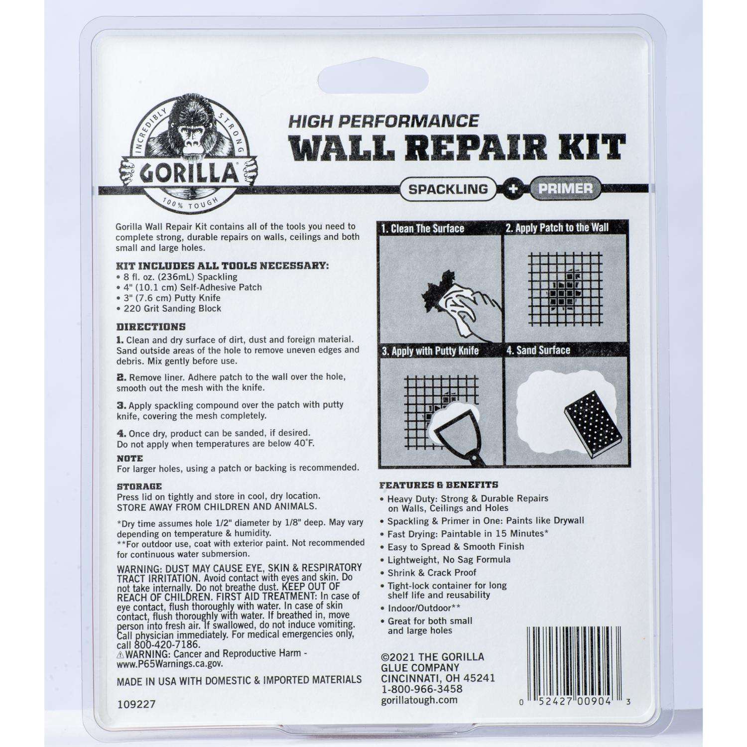 Gorilla Wall Repair Kit