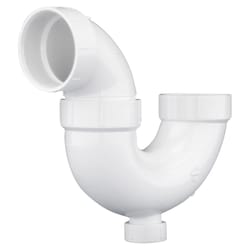 Charlotte Pipe Schedule 40 1-1/2 in. Hub X 1-1/2 in. D Hub PVC P-Trap with Clean Out 1 pk