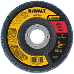 DeWalt 4-1/2 in. D X 7/8 in. Zirconia Type 29 Flap Disc 60 Grit 1 pk