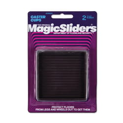 Magic Sliders Rubber Protective Pads Brown Square 3 in. W X 3 in. L 2 pk