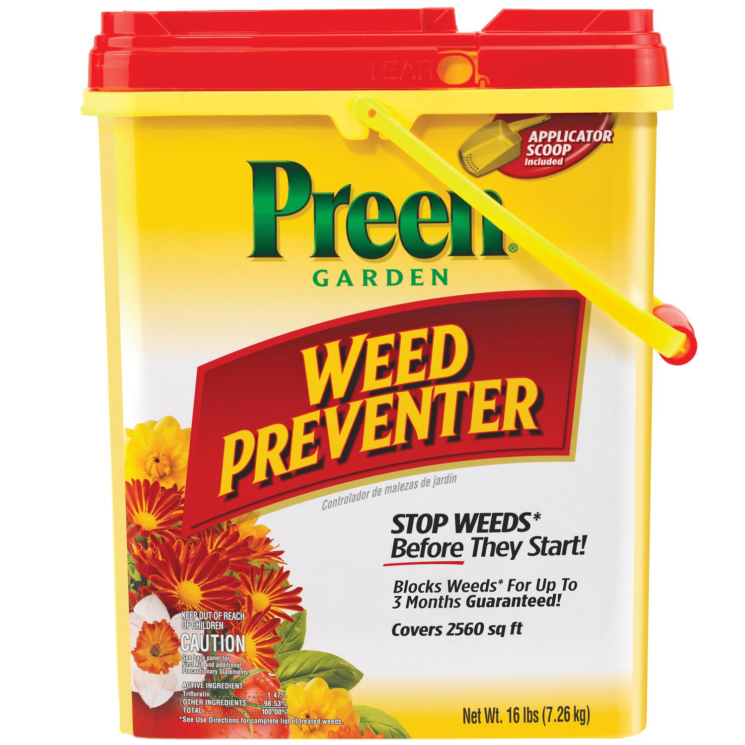 preen weed preventer granules 16 lb