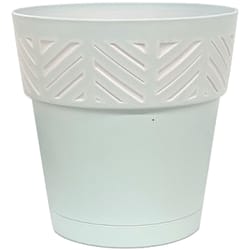 Deroma Mosaic 9.85 in. H X 10 in. D Resin Vaso Save Planter Mint