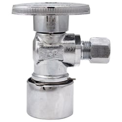 Ace Quick Lock 1/2 in. Push-Fit X 1/4 in. Push-Fit Brass Angle Valve