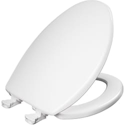 Mayfair by Bemis Elongated White Plastic Toilet Seat