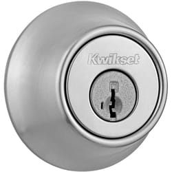 Kwikset SmartKey Security Satin Chrome Metal Double Cylinder Deadbolt