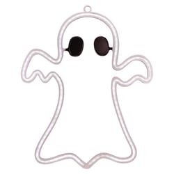 Sienna Cool White 11 in. LED Prelit Ghost Wall Decor