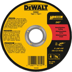 DeWalt 4 in. D X 5/8 in. Aluminum Oxide Cut-Off Wheel