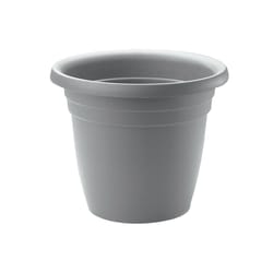 Crescent Garden Emma 11.4 in. H X 13.8 in. W X 14 in. D PP Plastic Planter Gray