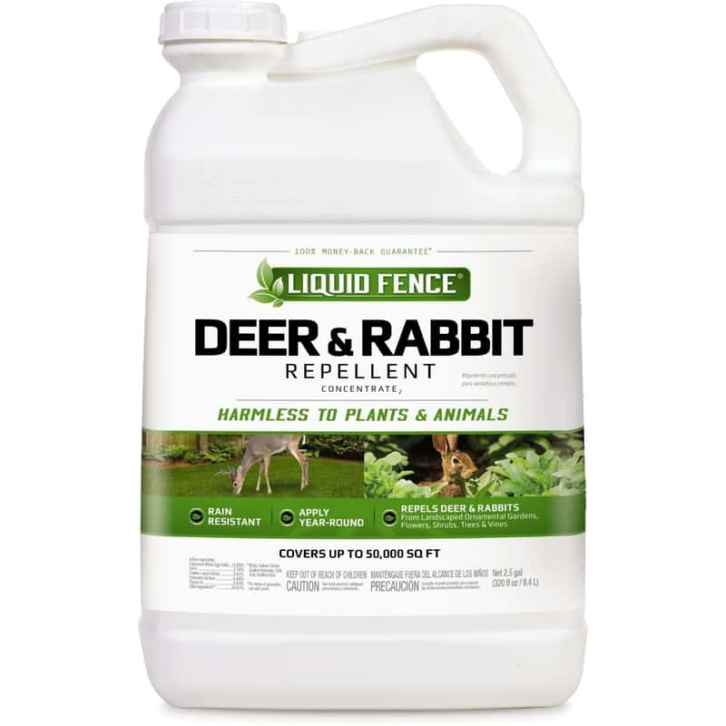 Liquid Fence Animal Repellent Concentrate For Deer and Rabbits 2.5 gal ...