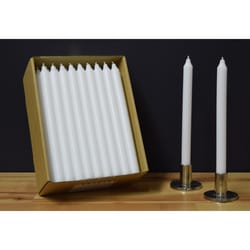 Kiri Tapers White Unscented Scent Taper Candle