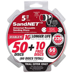 Diablo SandNet 5 in. Ceramic Blend Hook and Lock Sanding Disc 320 Grit Ultra Fine 50 pk