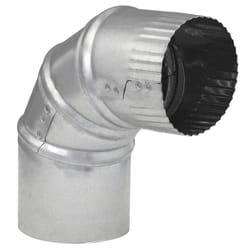 Imperial 3 in. D X 3 in. D Adjustable 90 deg Galvanized Steel Furnace Pipe Elbow