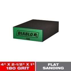 Diablo 4 in. L X 2-1/2 in. W X 1 in. 180 Grit Ultra Fine Flat Surface Sanding Sponge