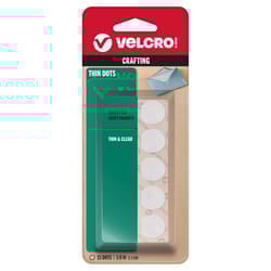 VELCRO Brand Thin Clear Small Nylon Hook and Loop Fastener 5/8 in. L 15 pk