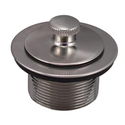 Keeney Lift N Turn 1-1/2 in. Brushed Nickel Metal Tub Drain Stopper