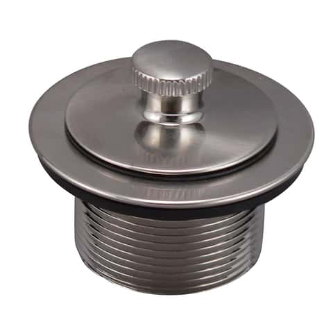 Keeney Brushed Nickel Bathtub Strainer with Screw in the Bathtub