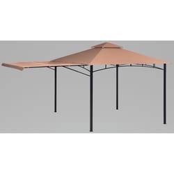 ShelterLogic Redwood Polyester Peak Gazebo 10 ft. H X 11 ft. W X 11 ft. L