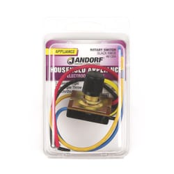 Jandorf 13 amps Single Pole Rotary Appliance Switch Black/Silver 1 pk