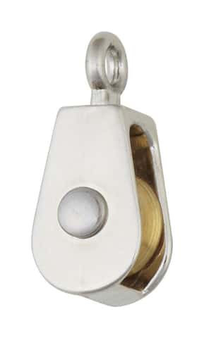 Campbell 3/4 in. D Nickel Copper Ridge Eye Pulley Campbell 3/4 in. D Nickel Copper Ridge Eye Pulley