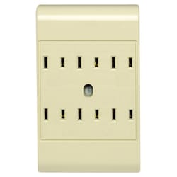 Leviton Polarized 6 outlets Outlet Adapter 1 pk