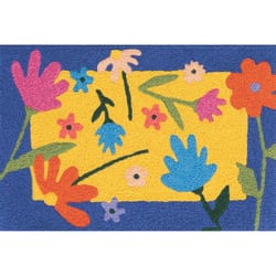 Jellybean 30 in. W X 20 in. L Multi-Color Floral Jubilee Polyester Accent Rug