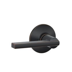 Schlage F Series Latitude Aged Bronze Passage Lever 1-3/4 in.