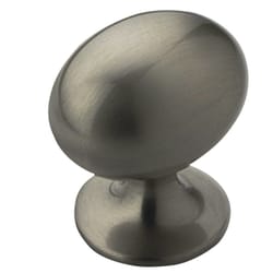 Amerock Allison Oval Cabinet Knob 1-3/8 in. D 1 in. Satin Nickel 10 pk