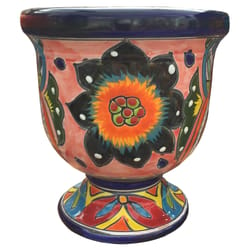 Avera Products Talavera 8.5 in. H X 5.5 in. W X 5.5 in. D Ceramic Talavera Planter Multicolored