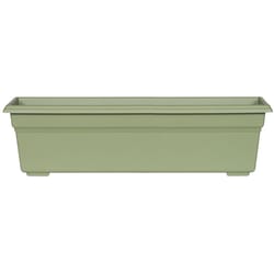 Novelty 6.4 in. H X 23.8 in. W X 8 in. D Plastic Countryside Flowerbox Flower Box Sage