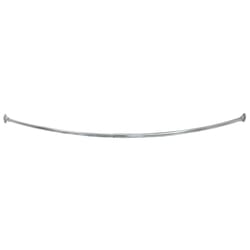 Design House Curved Shower Rod 63 in. L Chrome Silver