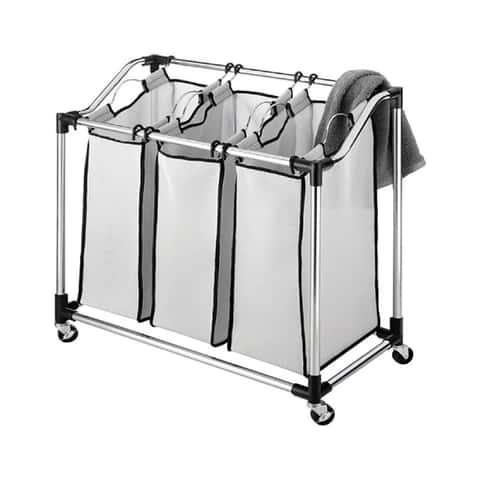 Whitmor rolling store laundry cart