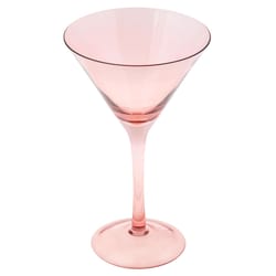 Karma Mid Century Blush Glass Martini Glass 1 pk