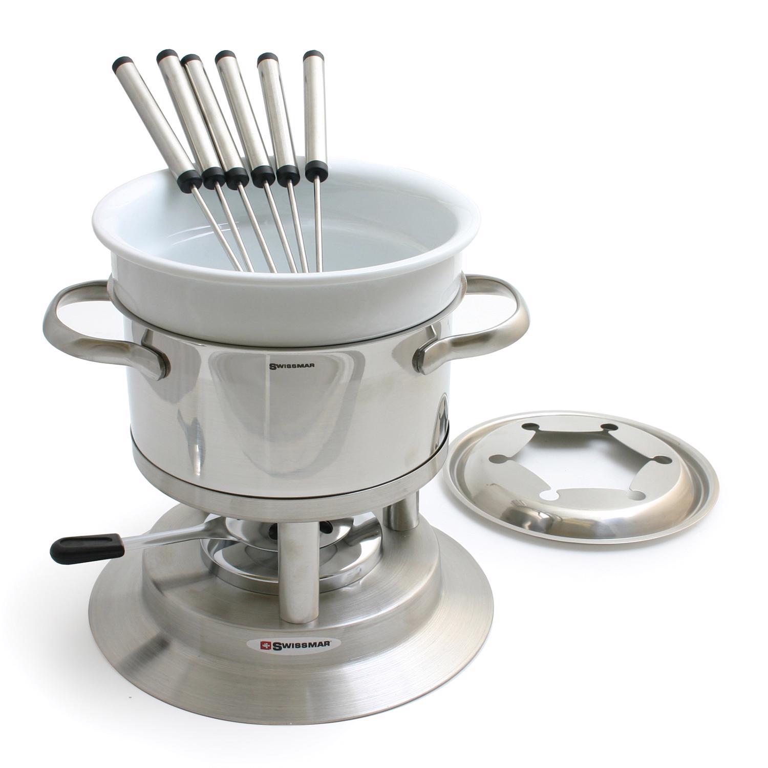Swissmar Arosa Silver Stainless Steel Fondue Set Sansujyuku sansujyuku.com