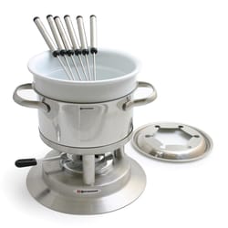 Swissmar Arosa Silver Stainless Steel Fondue Set