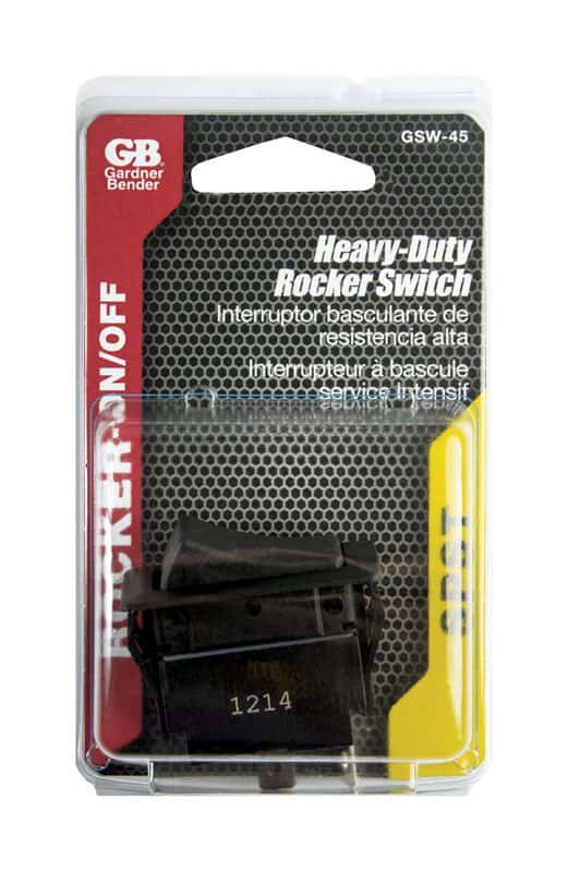 Gardner Bender 20 amps Rocker Switch Black 1 pk Mfr# GSW-45