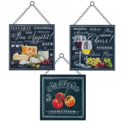 Accent Plus 9 in. H X 9 in. L Delicious Designs Iron Wall Decorations
