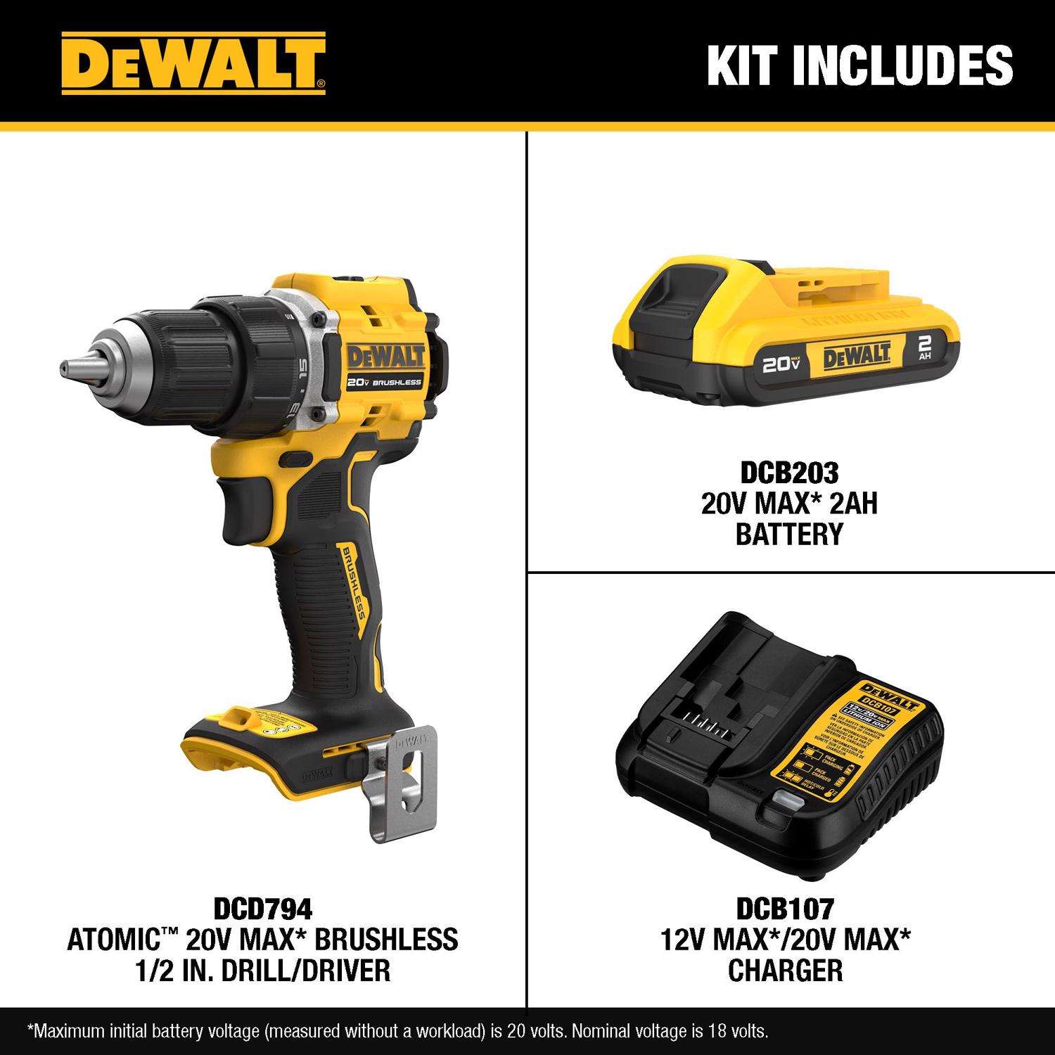 Dewalt Atomic Best Price Dewalt 20 Volt Drill DeWALT DCD777 20V 20 - Main Image