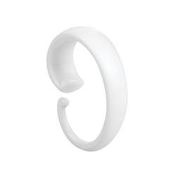 iDesign White Plastic Shower Curtain Rings 12 pk