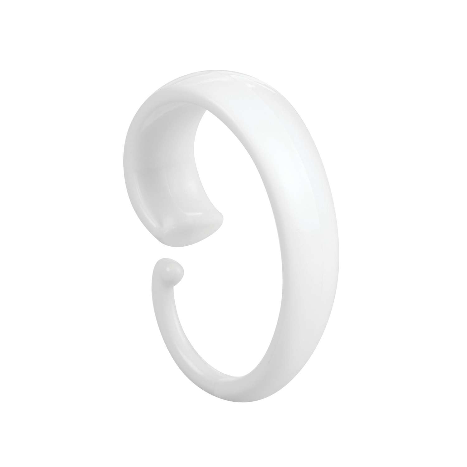 iDesign White Plastic Shower Curtain Rings 12 pk Ace Hardware