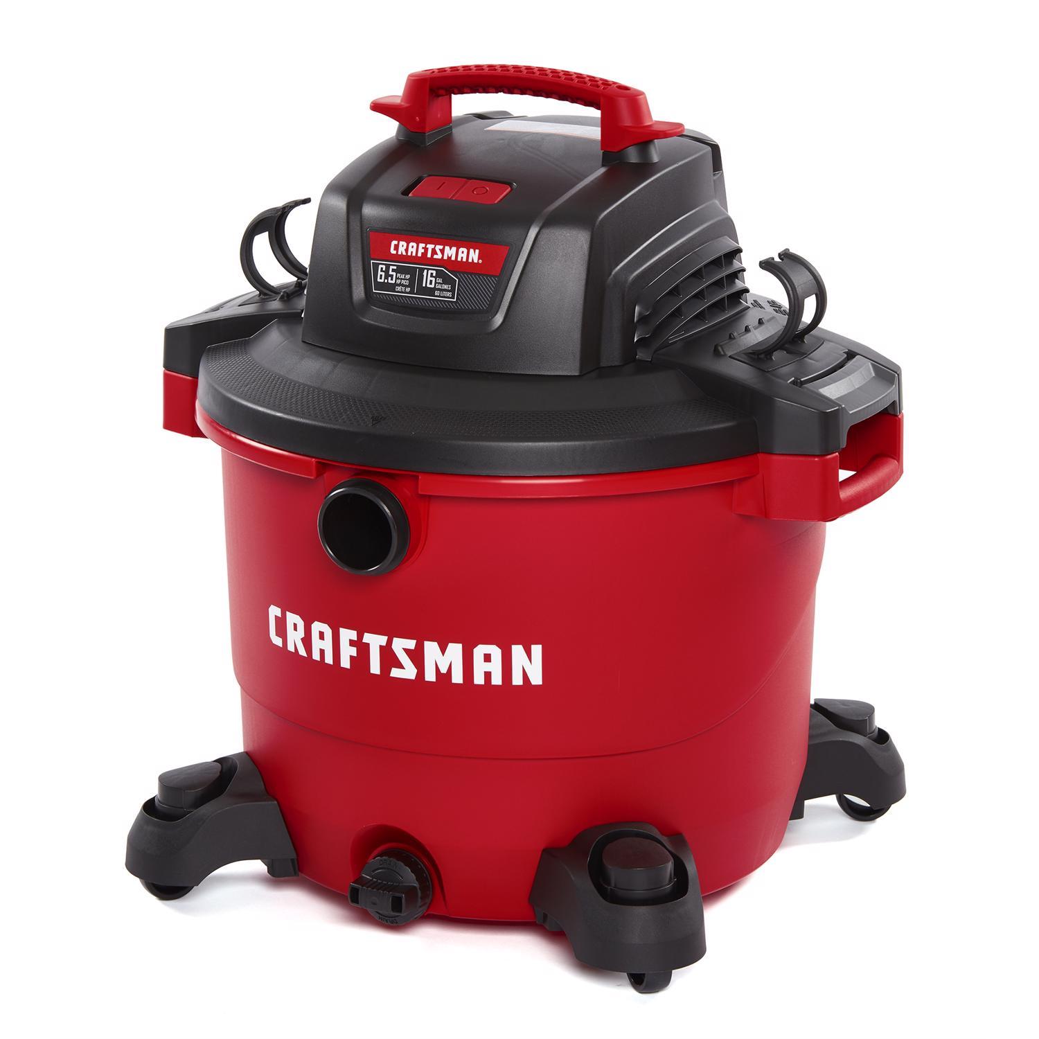 CRAFTSMAN 16 gal Corded Wet/Dry Vacuum 12 amps 120 V 6.5 HP