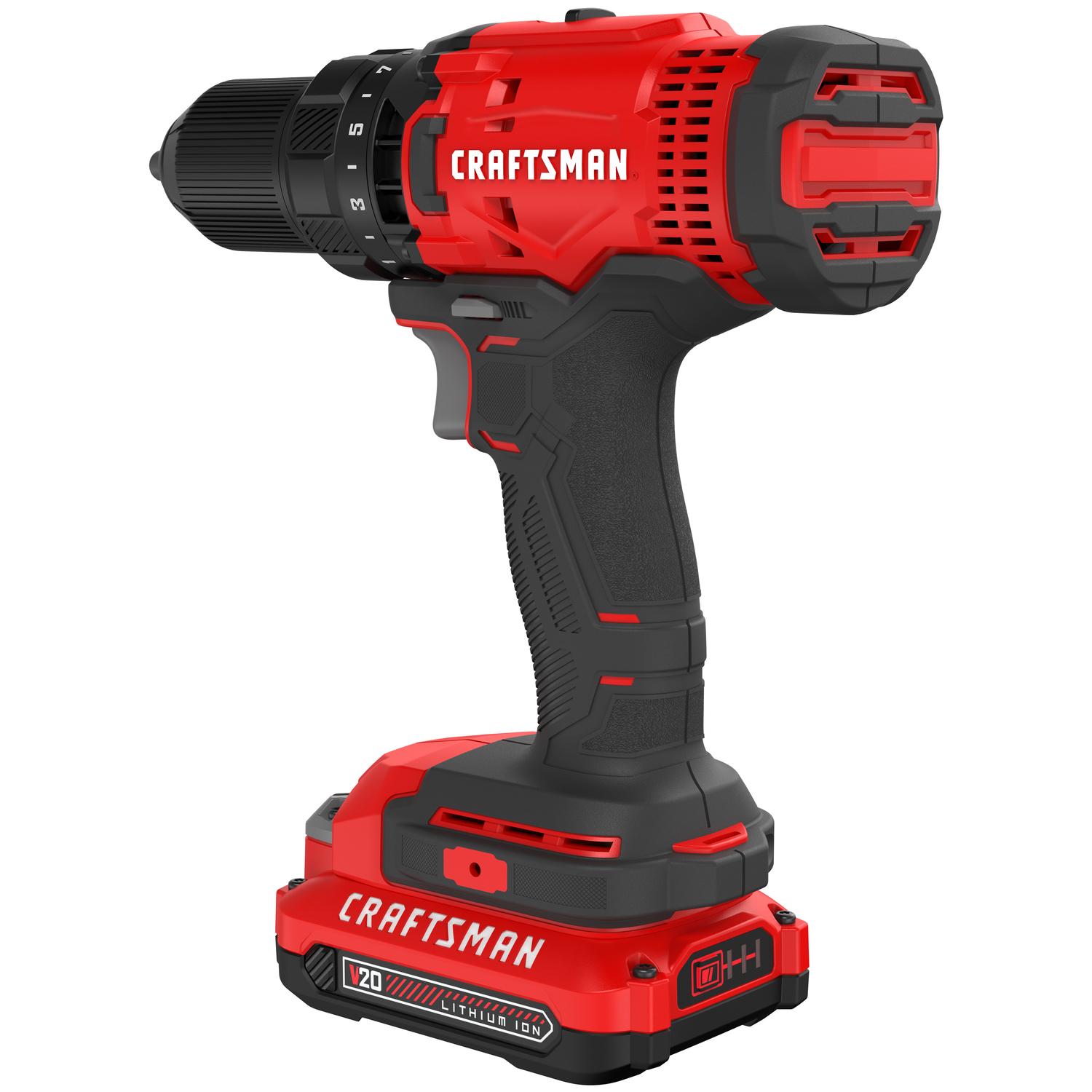 CRAFTSMAN V20 20-Volt Max Lithium Ion (Li-ion) 1/2-in Cordless Drill