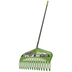 Ames Flip 54 in. 14 Tine Poly Leaf Rake Fiberglass Handle