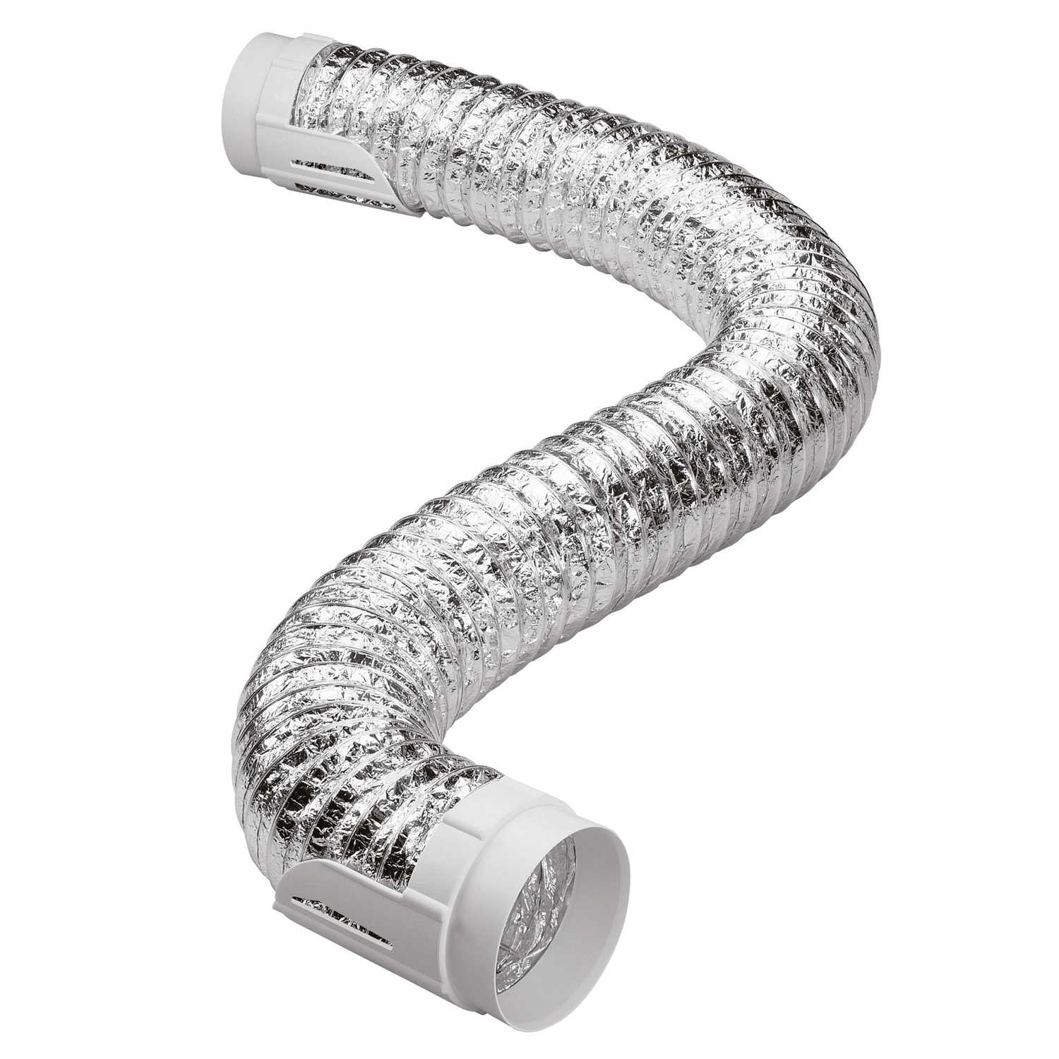 Ace 96 in. L x 4 in. Dia. Silver/White Aluminum Vent Kit Ace Hardware