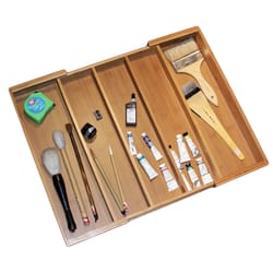 Totally Bamboo 2.5 in. H X 18 in. W X 22.75 in. D Bamboo Adjustable Drawer Organizer