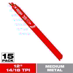 Diablo 12 in. Bi-Metal Reciprocating Saw Blade 14/18 TPI 15 pk