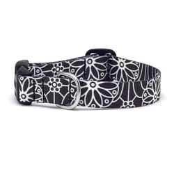 Up Country Black Mehndi Nylon Dog Collar Large