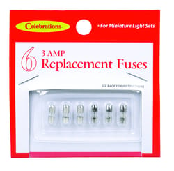 Celebrations Christmas Replacement Fuses 6 pc