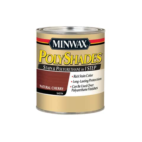 Minwax PolyShades Semi-Transparent Satin Natural Cherry Oil-Based Stain/ Polyurethane Finish 1 qt - Ace Hardware